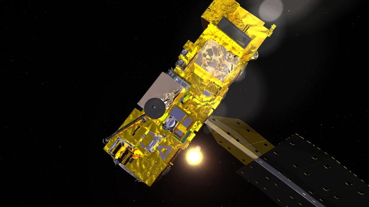 Ilustrasi rasmi satelit Aqua oleh NASA