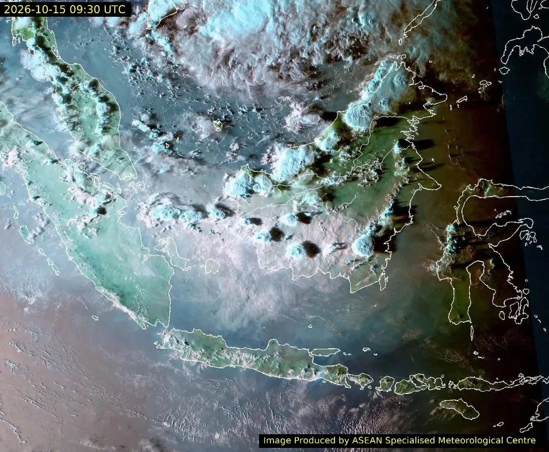 Imej ASMC Himawari-9 sekitar Sumatera Kalimantan dan Jawa