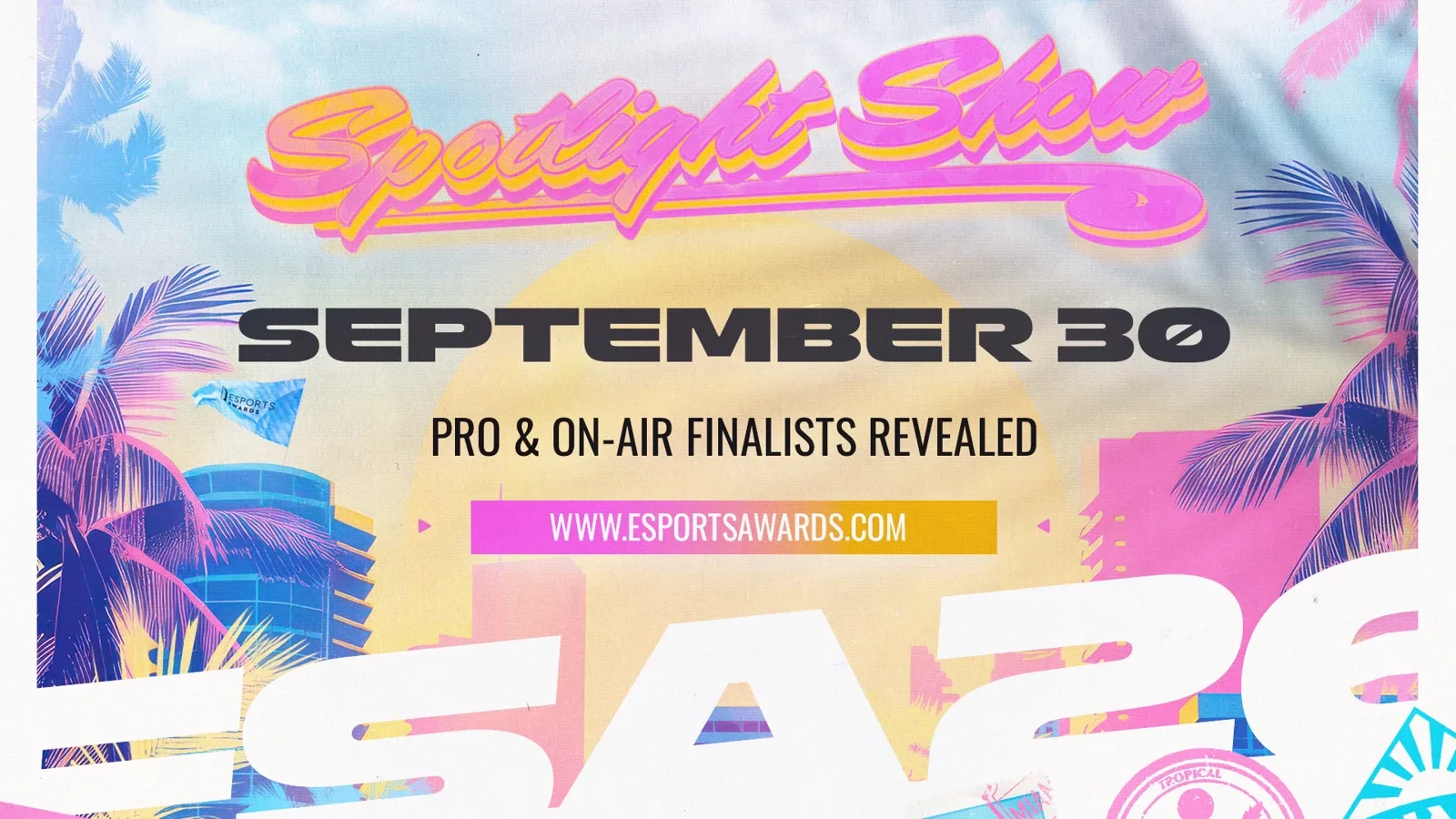 Grafik pengumuman calon akhir Esports Awards 2026