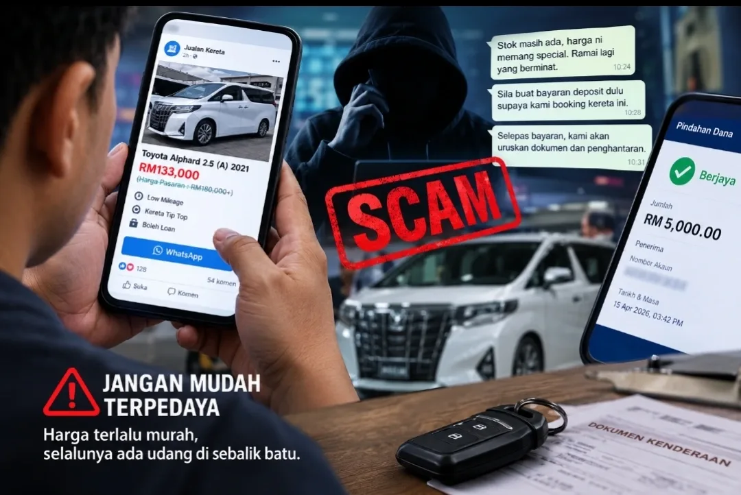 Iklan kenderaan murah jadi umpan, scammer lesap bersama wang