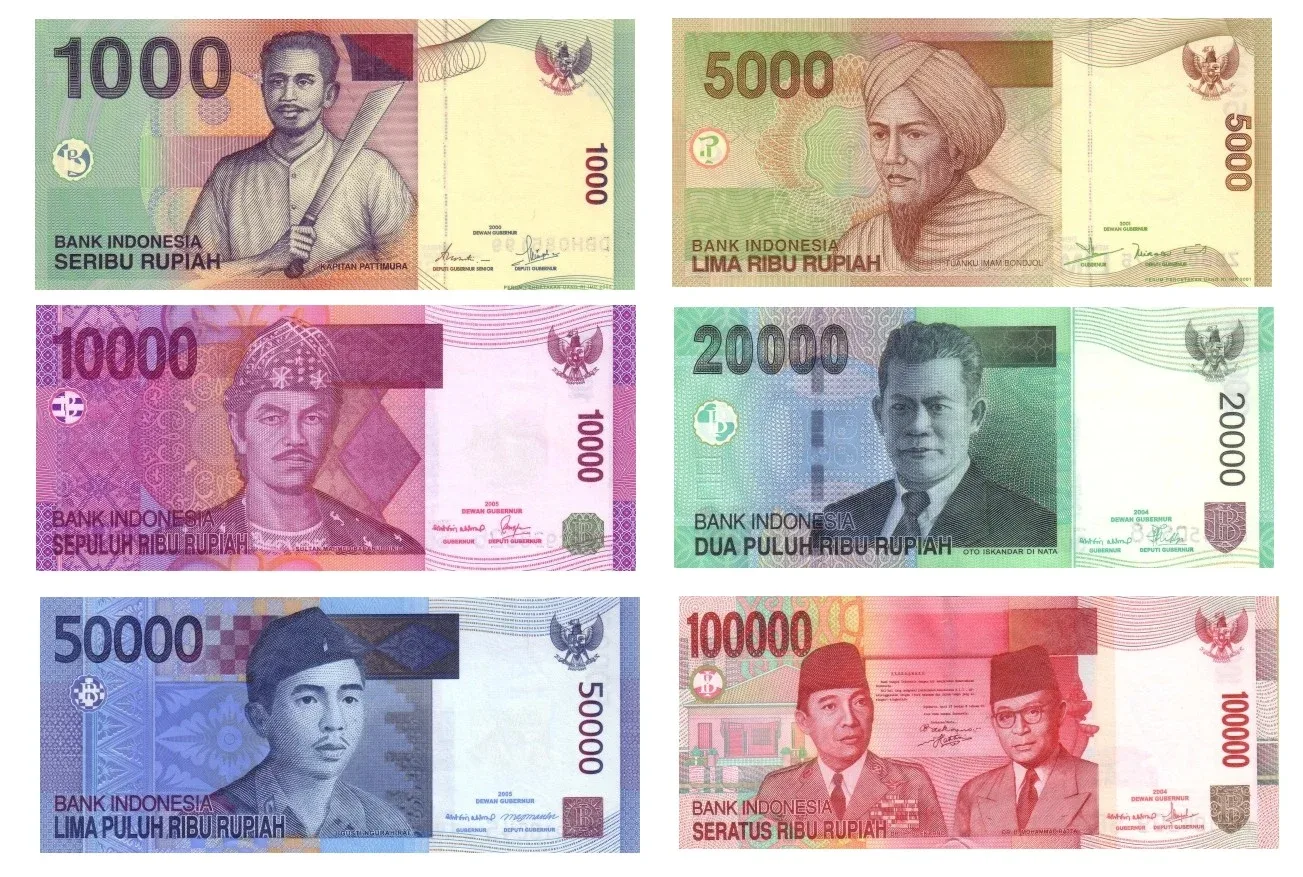 Beberapa denominasi wang kertas rupiah dalam gambar arkib. Foto EvanC0912/Wikimedia Commons