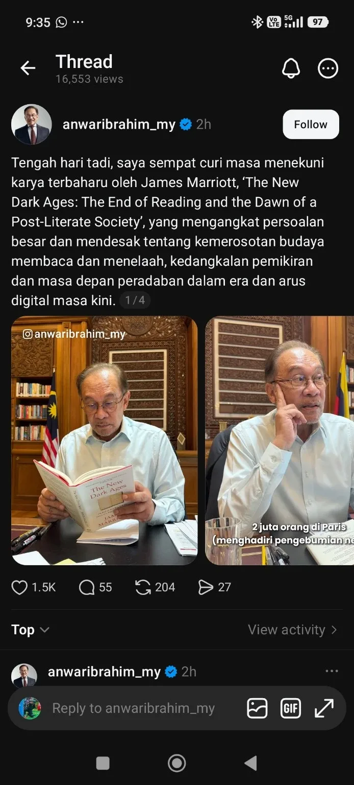 Kaya maklumat, miskin kebijaksanaan, kata Anwar
