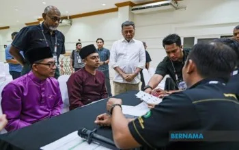 Ramlan Harun meninjau persiapan penamaan calon di Paya Rumput